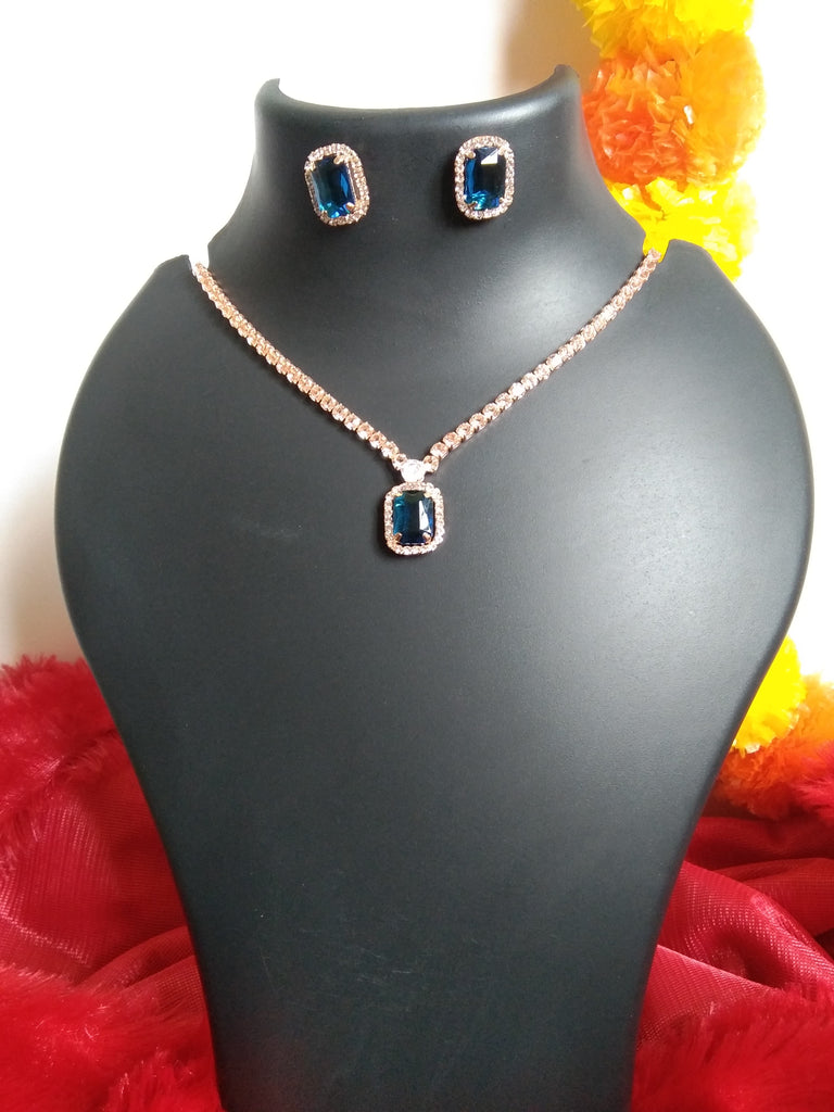 blue diamond necklace